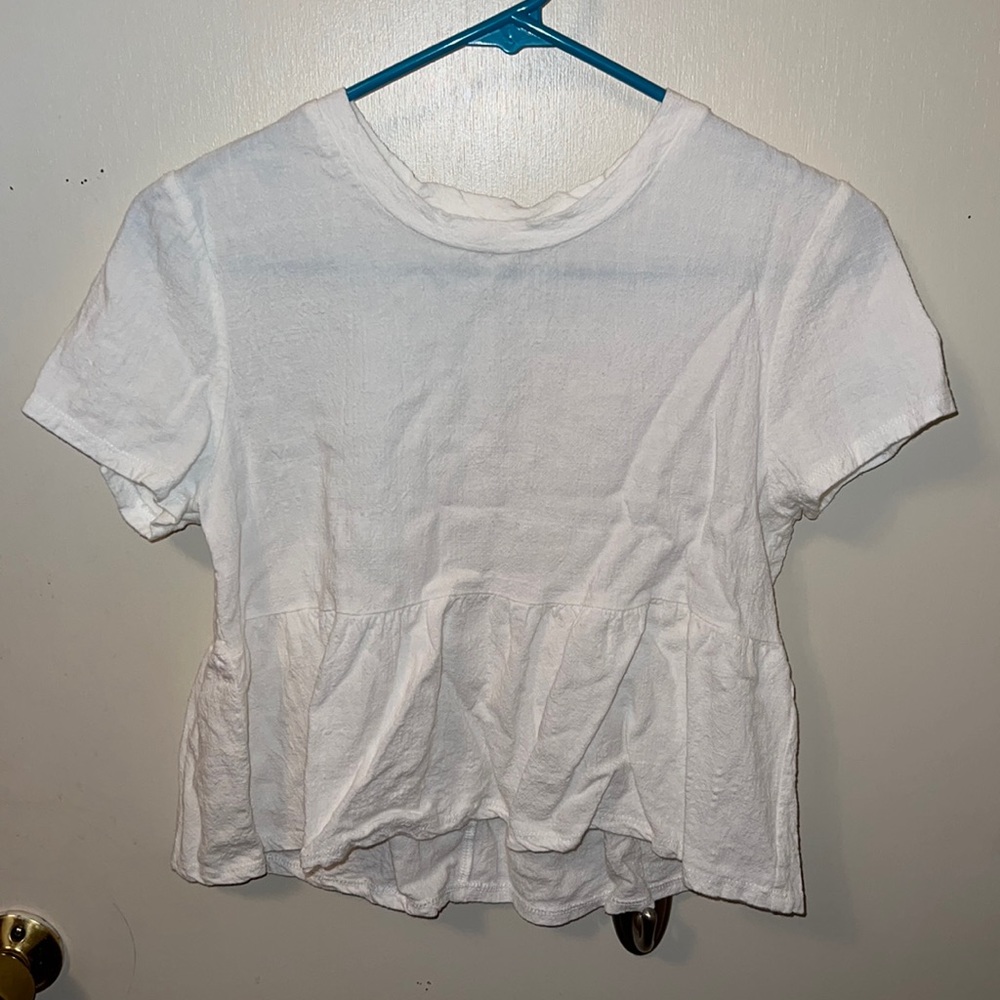 White baby doll tee